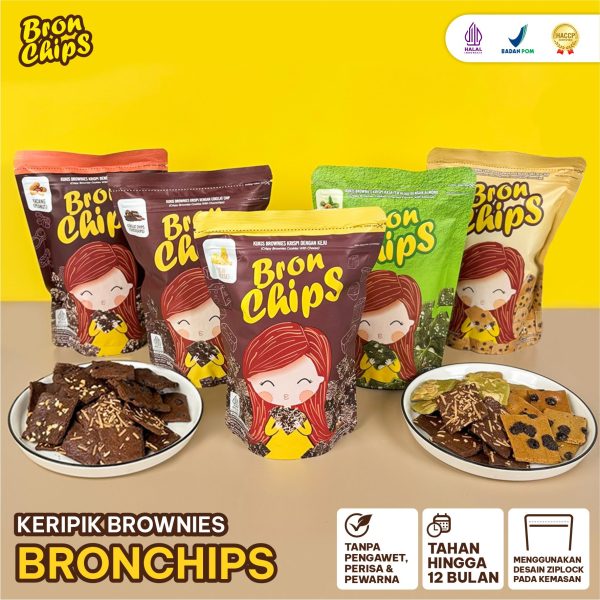 Bronchips Paket Hemat 4 Pcs Keripik Brownies Crispy
