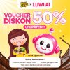 Voucher Diskon 50% Luwi AI