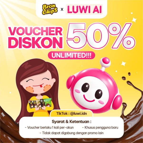 Voucher Diskon 50% Luwi AI